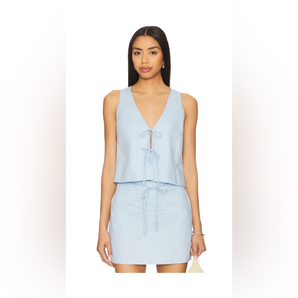 MINKPINK Light Blue Sleeveless Blouse